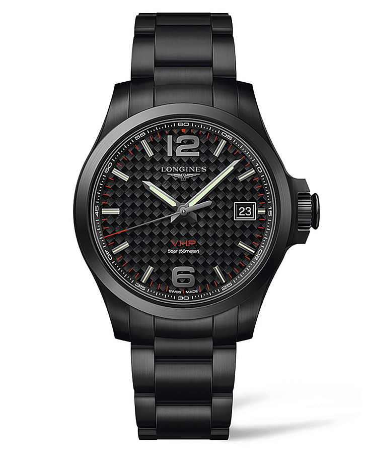 Часы Longines Conquest V.H.P. L3.716.2.66.6 — мужские, черный