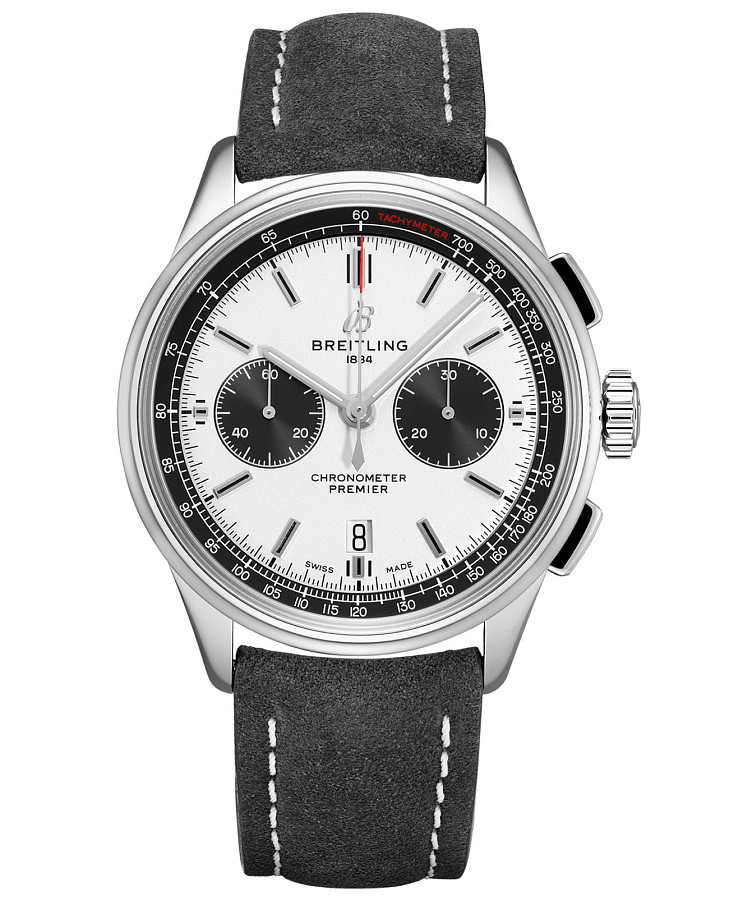 Часы Breitling Premier B01 Chronograph 42 AB0118221G1X1 — мужские, белый