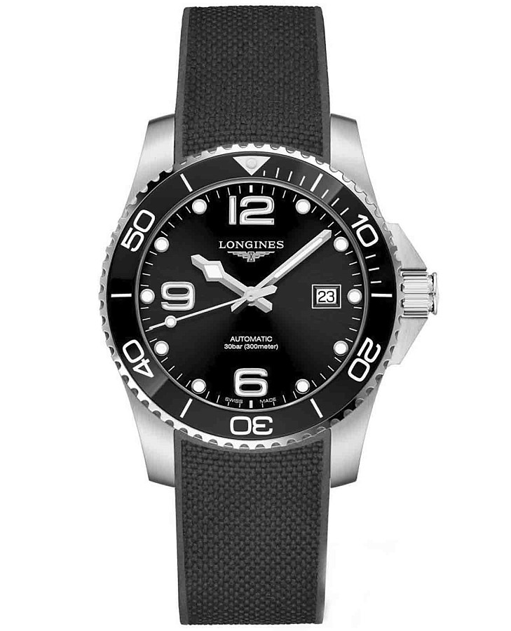Часы Longines HydroConquest L3.781.4.56.9 — мужские, черный