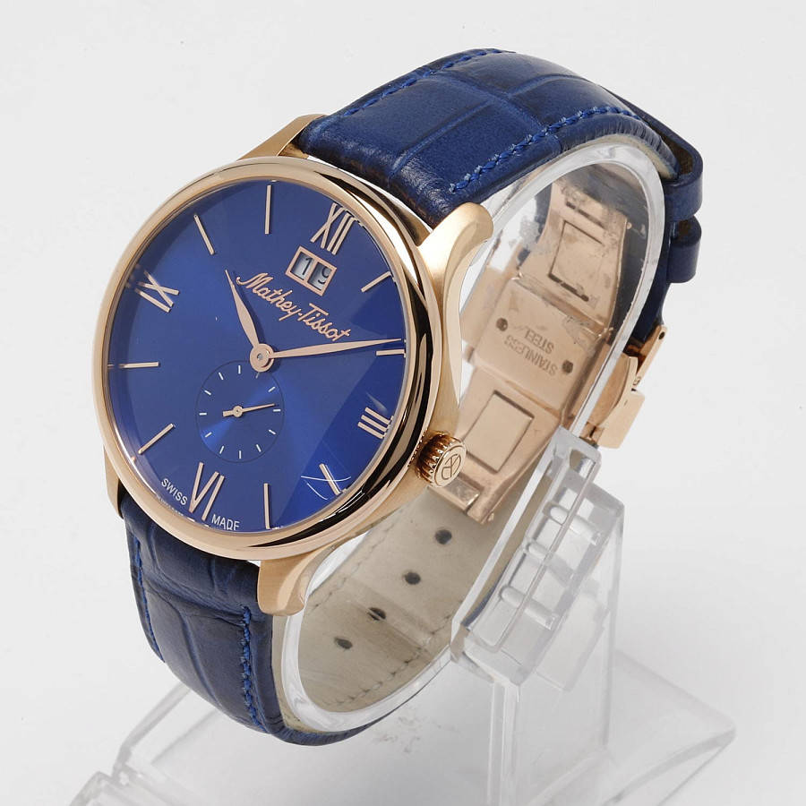Часы Mathey-Tissot Edmond H1886QPBU — кожаный, мужские