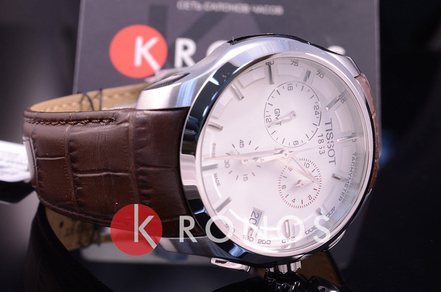 Часы Tissot Couturier GMT T035.439.16.031.00 — сталь металл, Швейцария