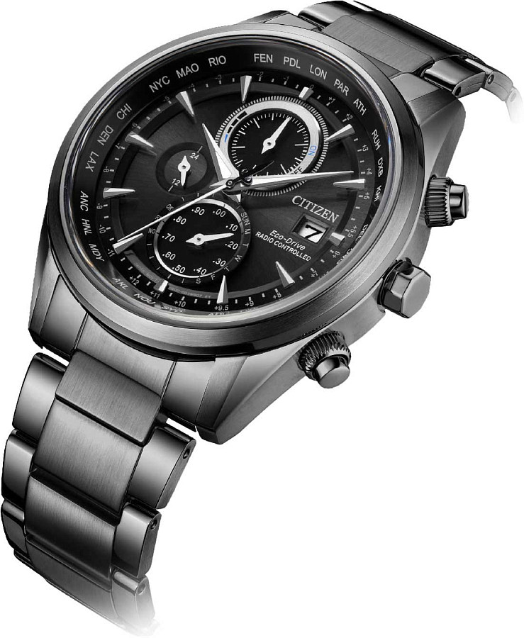 Часы Citizen Radio Controlled AT8265-81E — нержавеющая сталь с pvd-покрытием, мужские