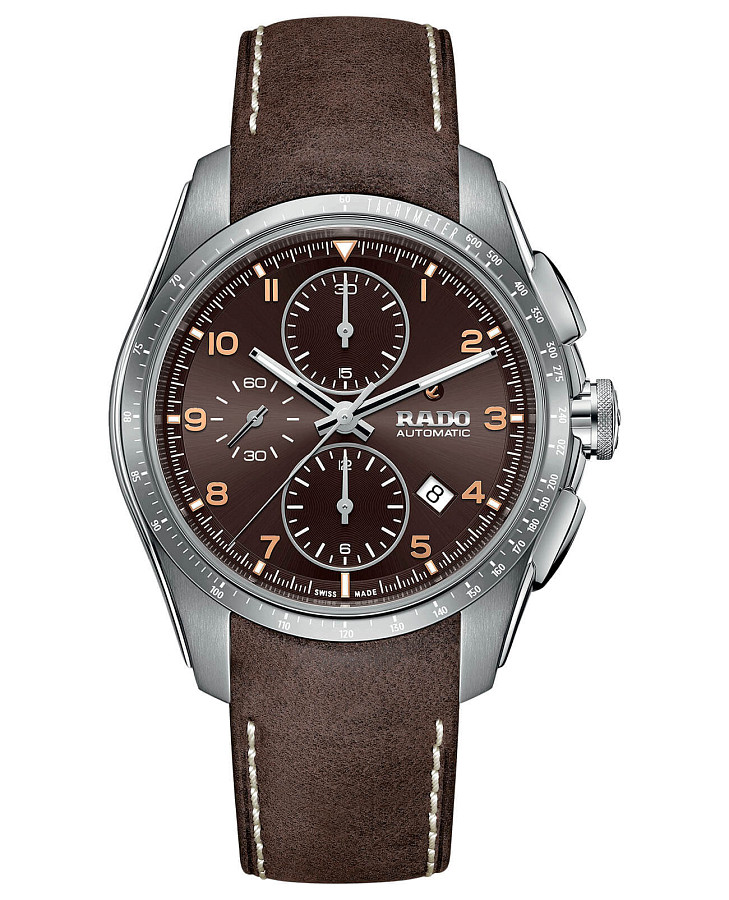 Часы Rado Hyperchrome Automatic Chronograph R32042305 — мужские, коричневый
