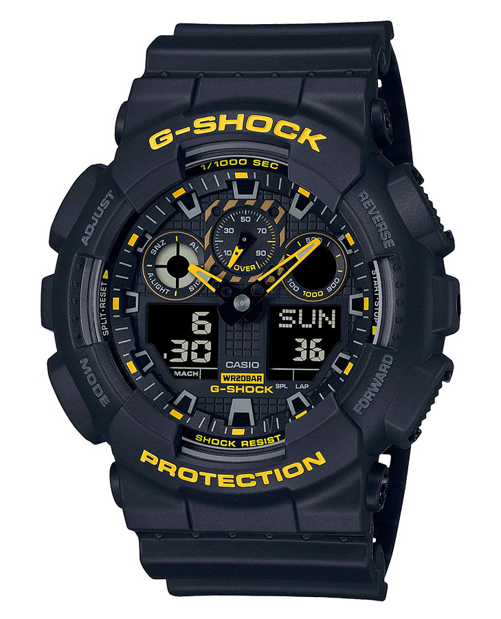 Часы Casio G-Shock GA-100CY-1ADR (GA-100CY-1A) — мужские, черный