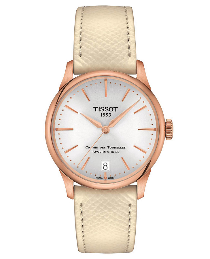 Часы Tissot Chemin des Tourelles Powermatic 80 T139.207.36.031.00 — женские, серебристый