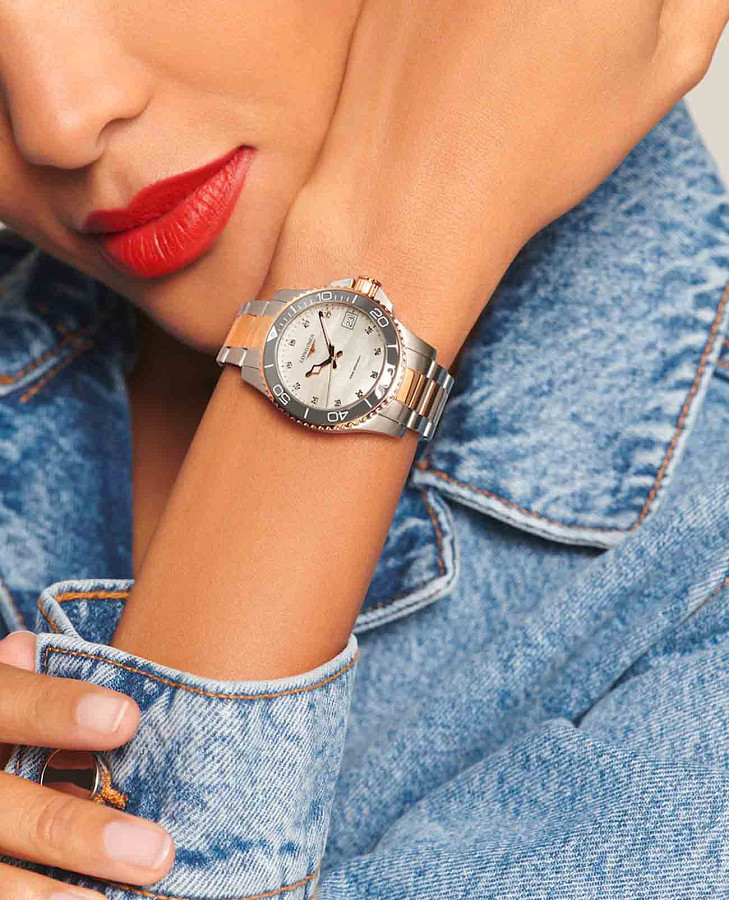 Часы Longines HydroConquest L3.370.3.89.6 — женские, нержавеющая сталь с pvd-покрытием