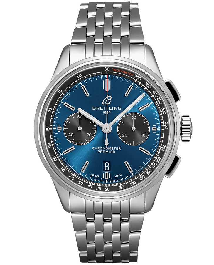 Часы Breitling Premier B01 Chronograph 42 AB0118A61C1A1 — мужские, синий