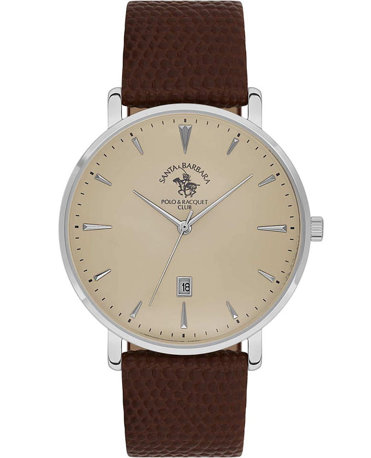 Часы Santa Barbara Polo & Racquet Club SB.8.10009-4 — мужские, бежевый