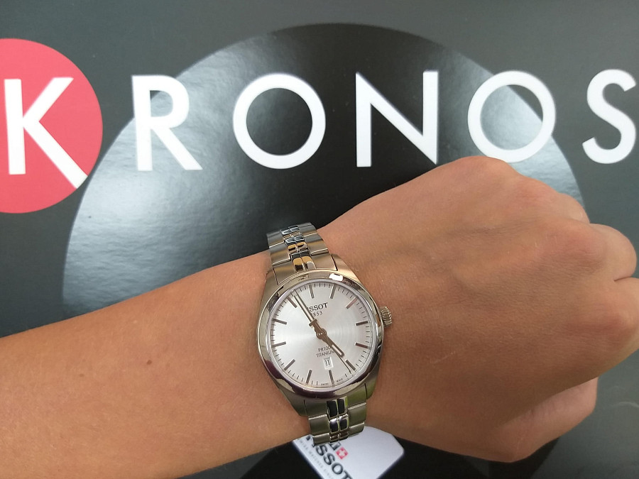 Часы Tissot PR 100 Titanium Quartz Lady T101.210.44.031.00 — кварцевые, Швейцария, женские