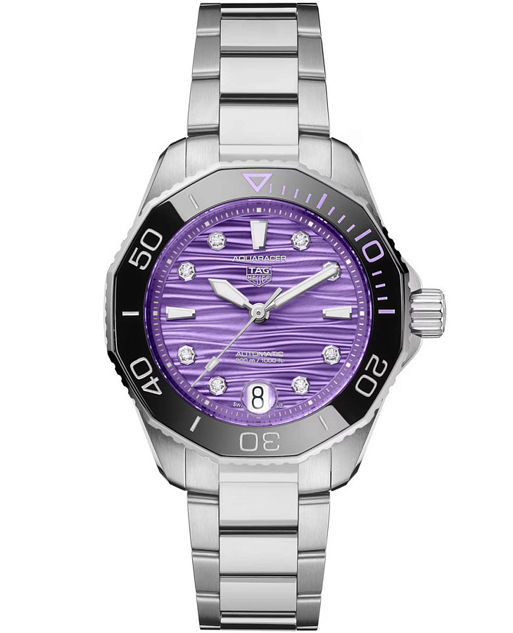 Часы TAG Heuer Aquaracer Professional 300 Date WBP231M.BA0618 — женские, фиолетовый