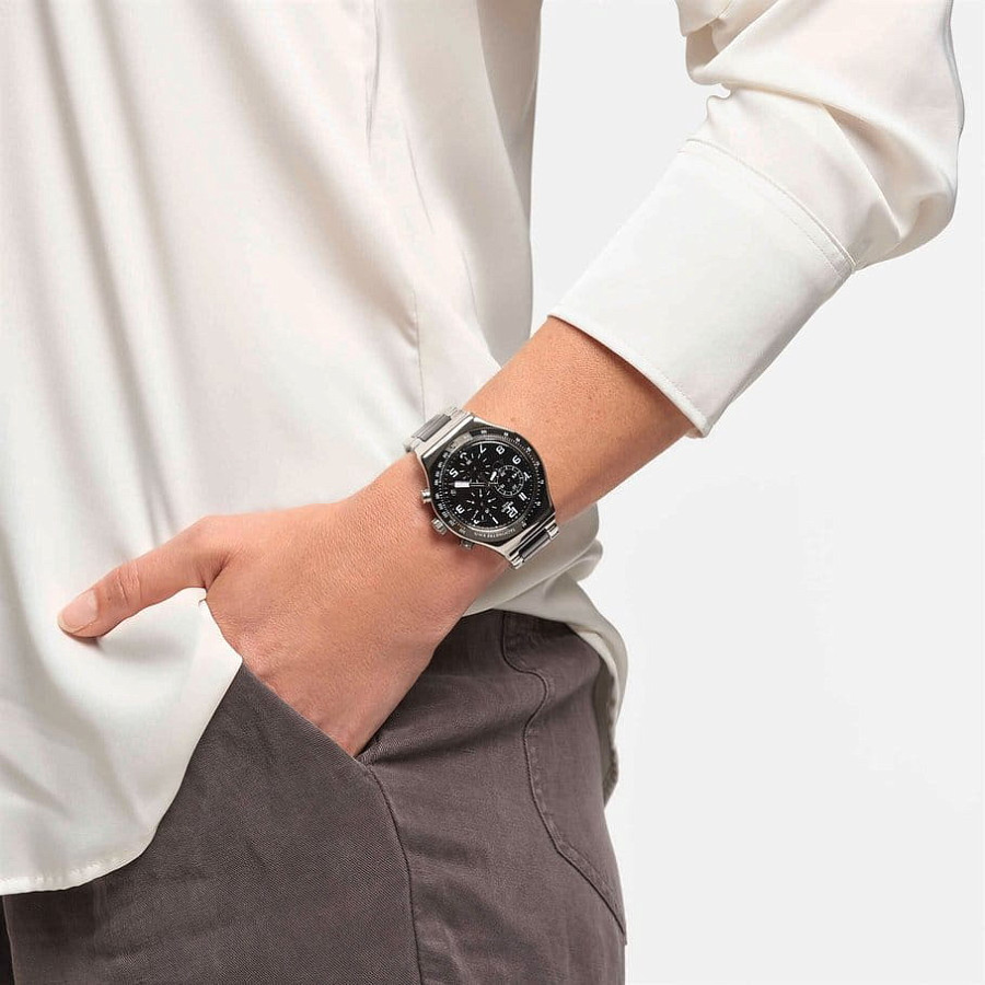 Часы Swatch I New Chrono YVS441G — нержавеющая сталь с pvd-покрытием, женские
