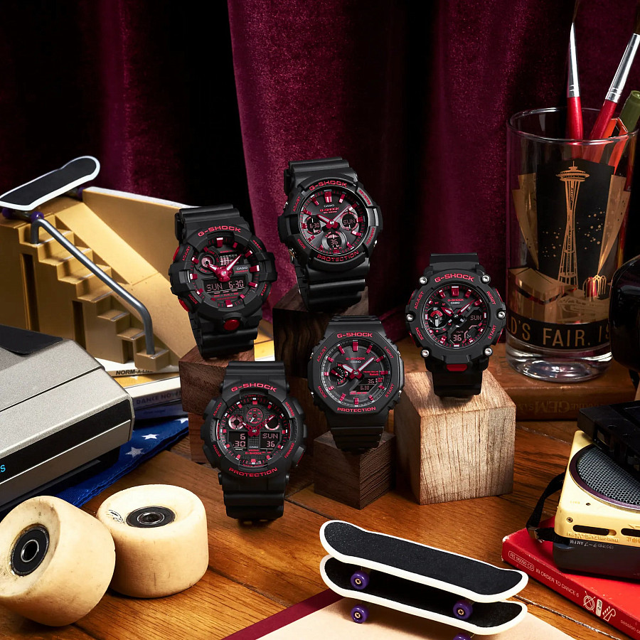 Часы Casio G-Shock GA-100BNR-1A — артикул GA-100BNR-1A, мужские