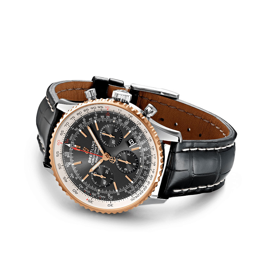 Часы Breitling Navitimer B01 Chronograph 43 UB0121211F1P2 — сталь металл золото, Швейцария