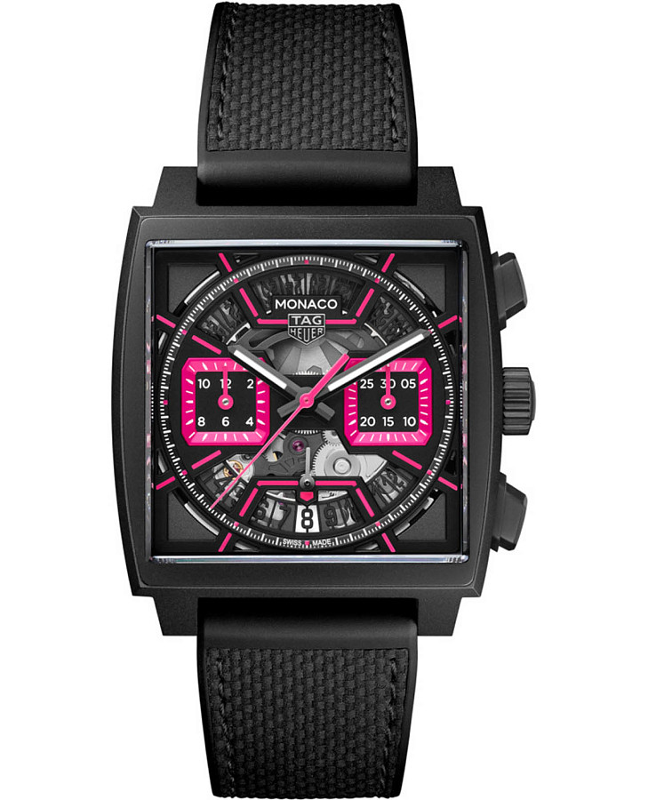 Часы TAG Heuer Monaco Chronograph CBL218B.FT6236 — мужские, черный