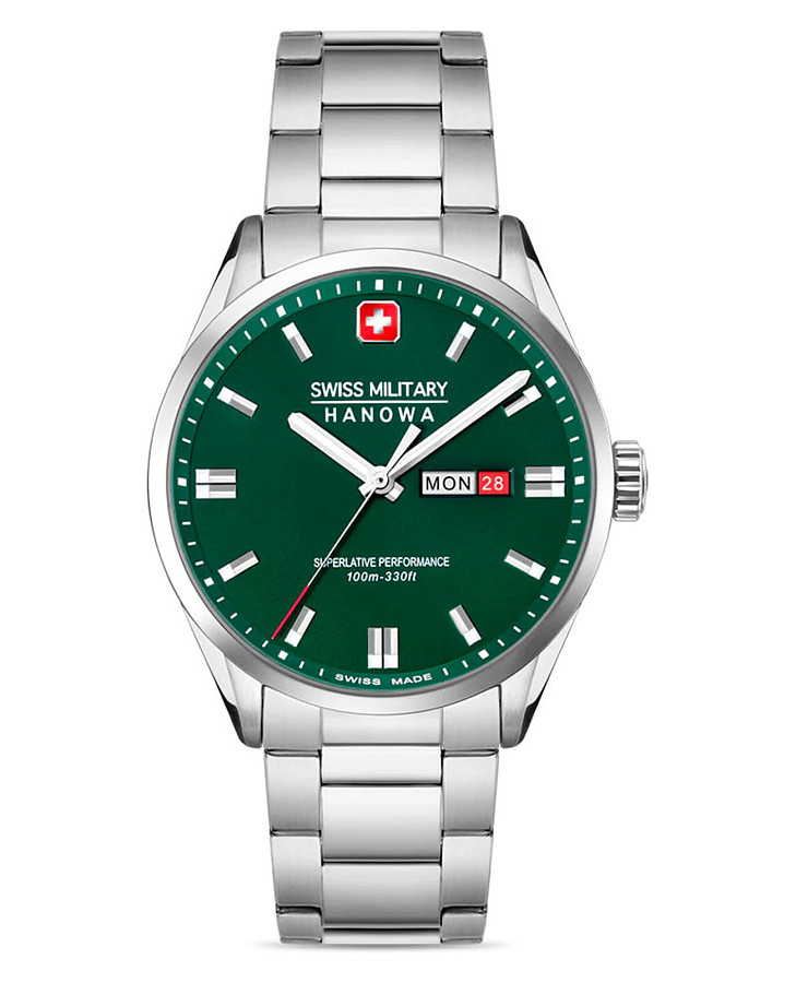 Часы Swiss Military Hanowa Maxed SMWGH0001603 — мужские, зеленый