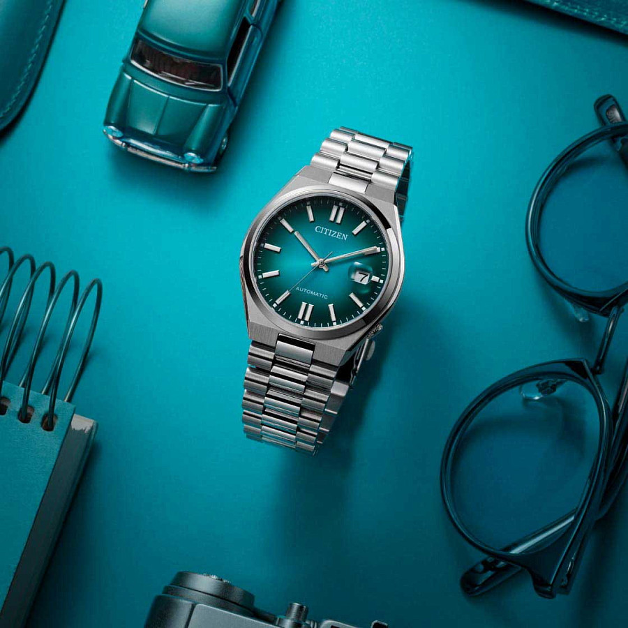 Часы Citizen Tsuyosa NJ0151-88X — бирюзовый, металл сталь