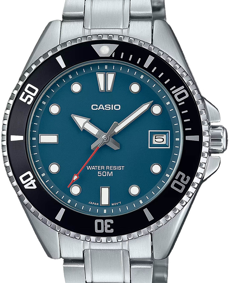 Часы Casio Collection MDV-10D-2A1 — кварцевые, сталь металл
