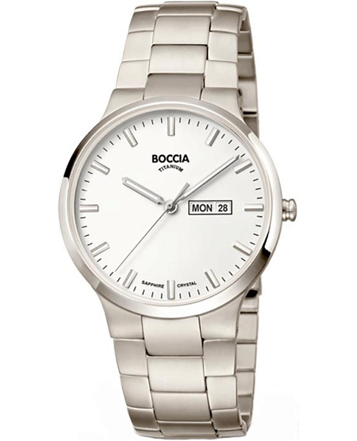 Часы Boccia Titanium 3649-01 — мужские, белый
