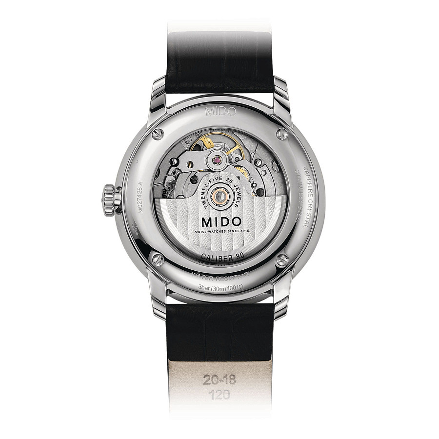 Часы Mido Baroncelli Big Date M027.426.16.018.00 — механические, сталь металл