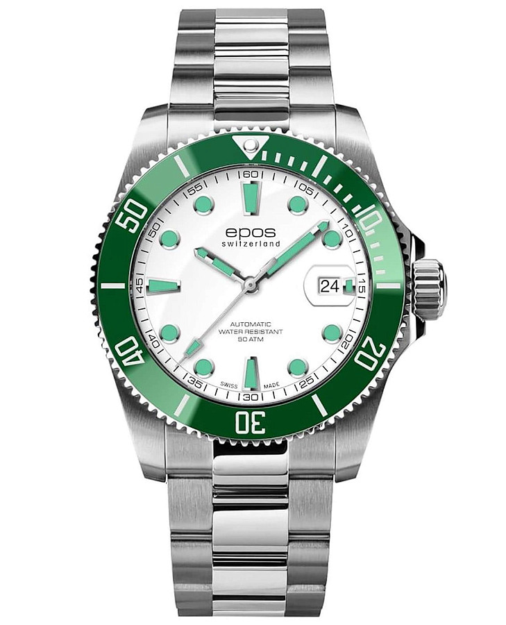 Часы Epos Diver 3504.131.93.10.30 — мужские, белый