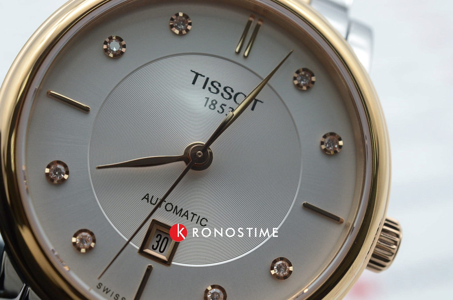 Часы Tissot Carson Automatic Lady T122.207.22.036.00 — белый, сталь металл