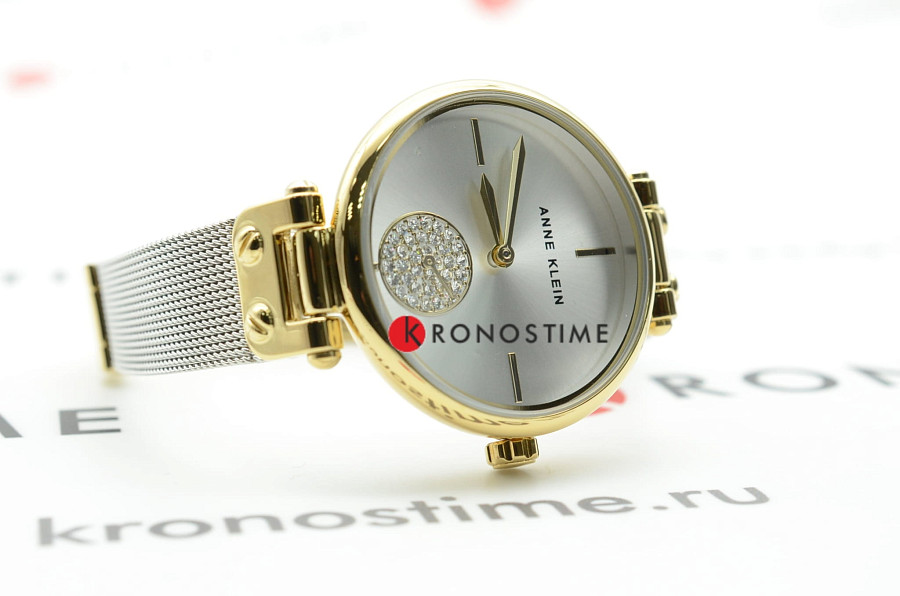 Часы Anne Klein Crystal 3001SVTT — кварцевые, металл сталь