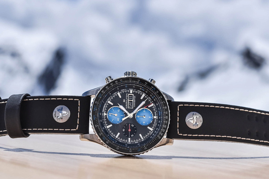 Часы Hamilton Khaki Aviation Converter Air Zermatt Limited Edition H76706730 — мужские, механические