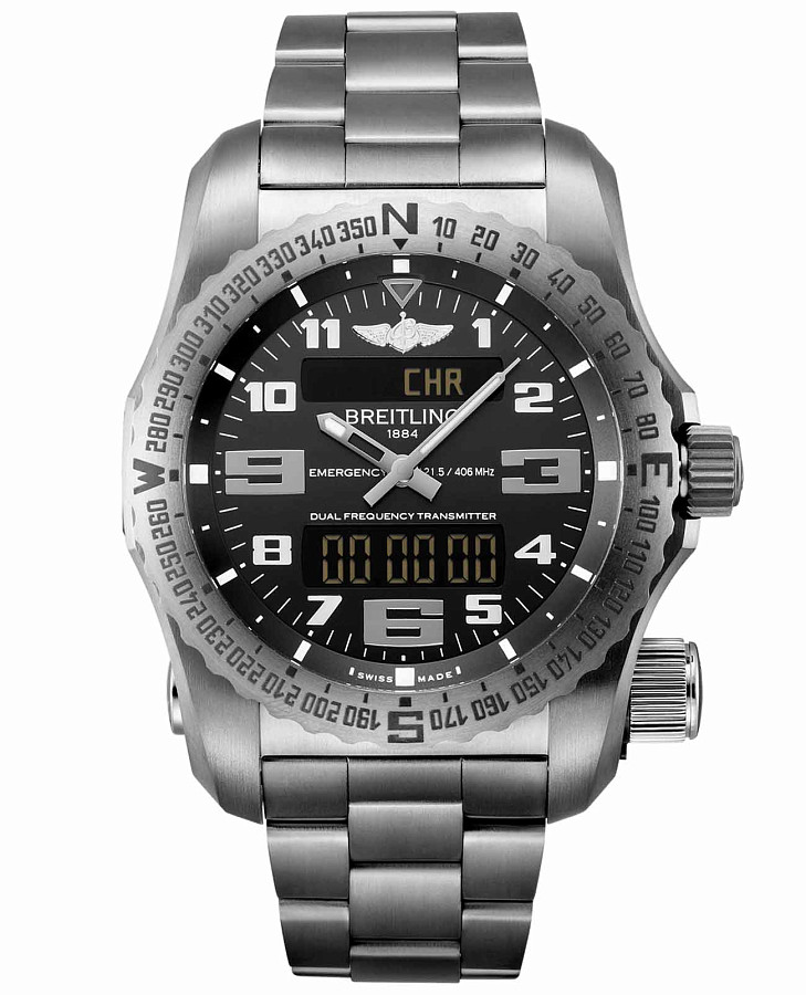 Часы Breitling Emergency E76325221B1E1 — мужские, черный
