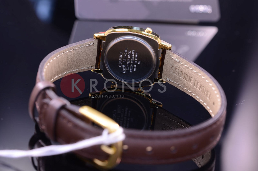 Часы Casio Illuminator LA670WEGL-9E — кожаный, женские