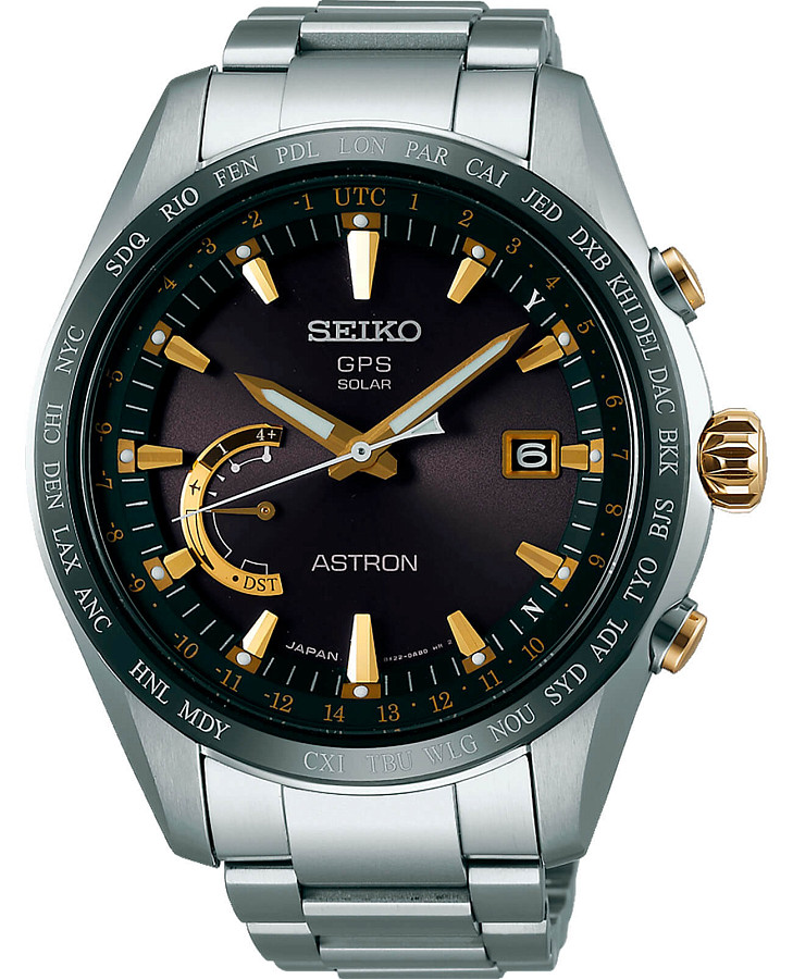 Часы Seiko Astron GPS Solar SSE087J1 — мужские, черный