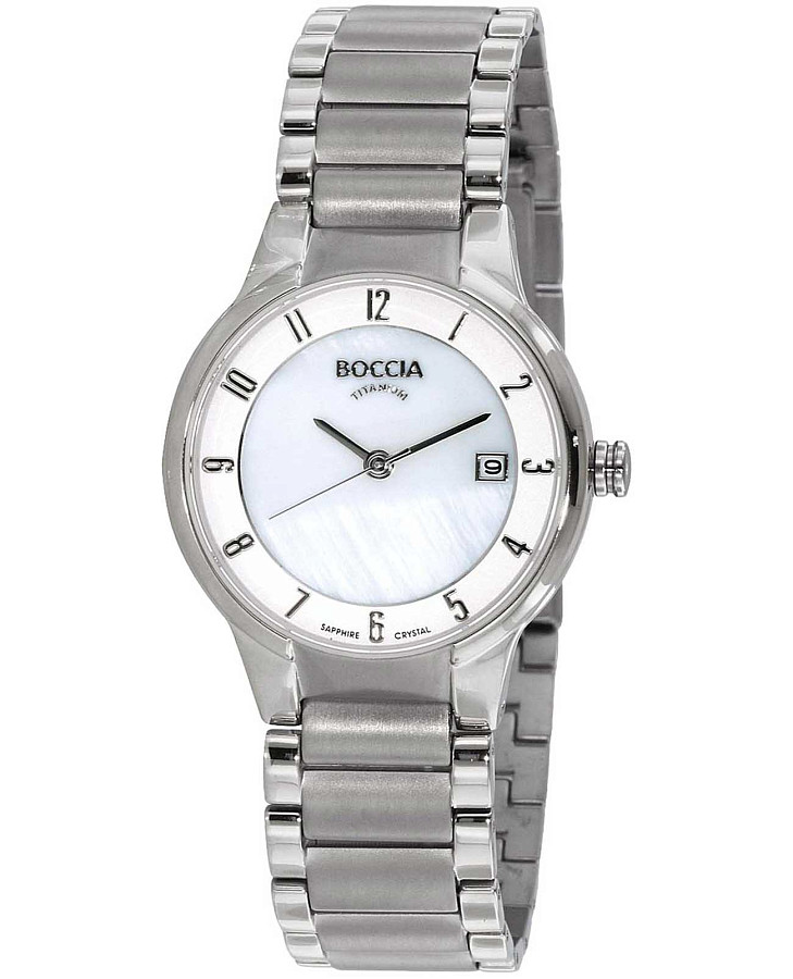 Часы Boccia Titanium Circle-Oval 3301-01 — женские, перламутровый