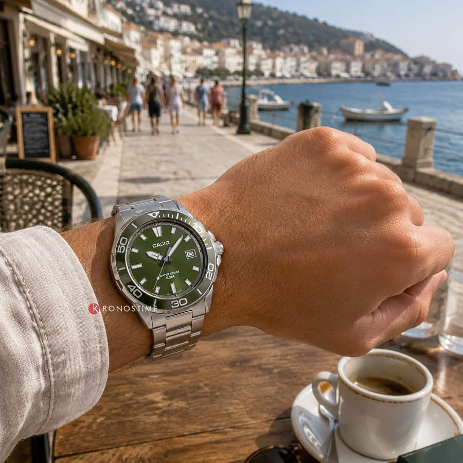 Часы Casio Collection MTD-145D-3A — кварцевые, сталь металл