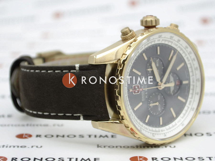 Часы Swiss Military Hanowa Afterburn Chrono SMWGC0000320 — мужские, кожаный