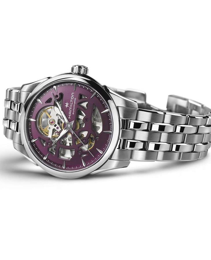 Часы Hamilton Jazzmaster Skeleton Lady Auto H32265101 — нержавеющая сталь, женские
