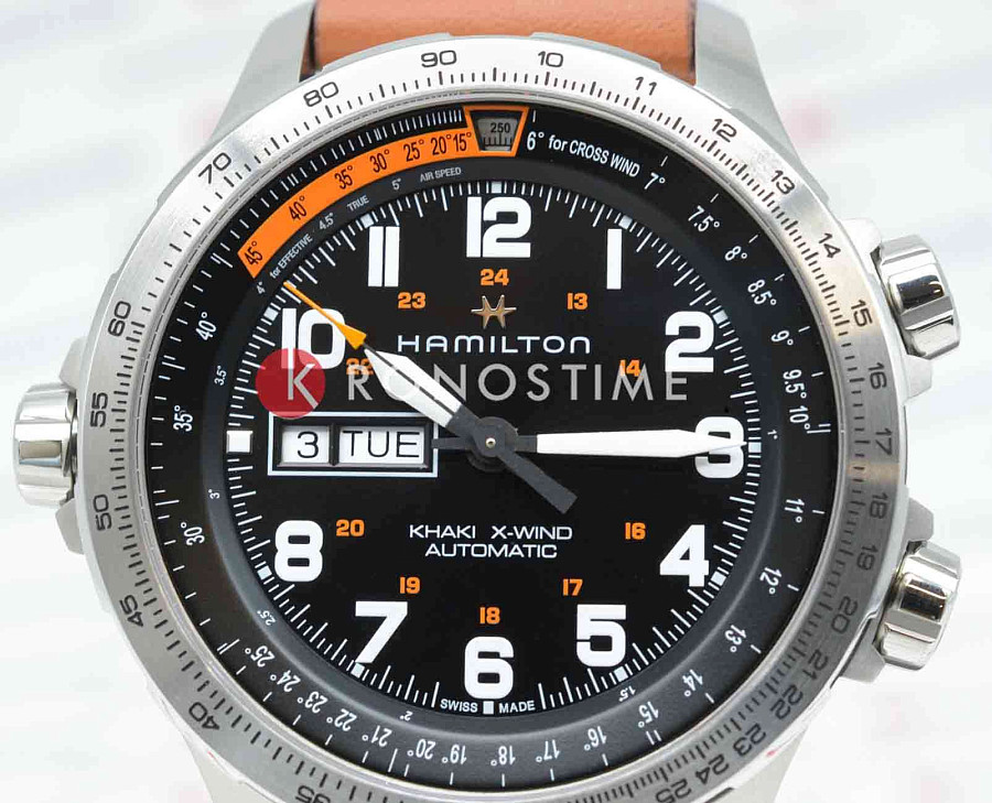 Часы Hamilton Khaki Aviation X-Wind Day Date Auto Chrono H77755533 — сталь, Швейцария