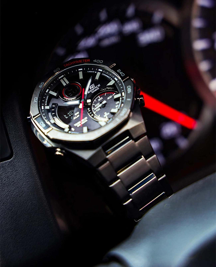 Часы Casio Edifice ECB-950DC-1ADF (ECB-950DC-1A) — кварцевые, сталь металл