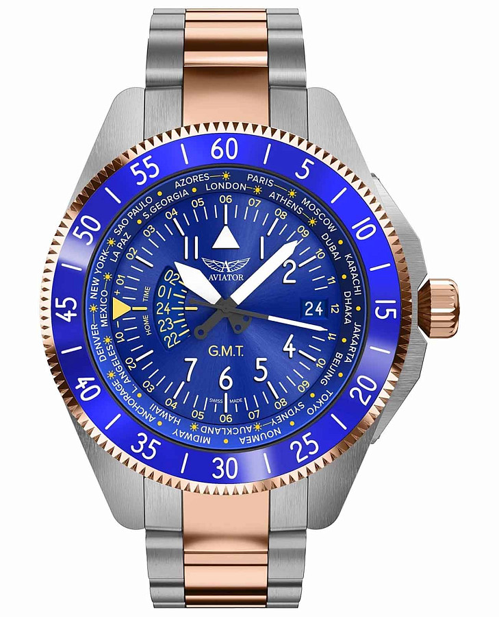 Часы Aviator Airacobra V.1.37.3.308.5 — мужские, синий