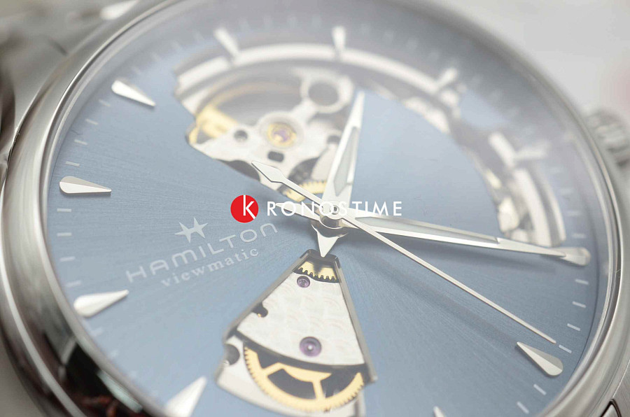 Часы Hamilton Jazzmaster Open Heart Auto H32705141 — синий, сталь