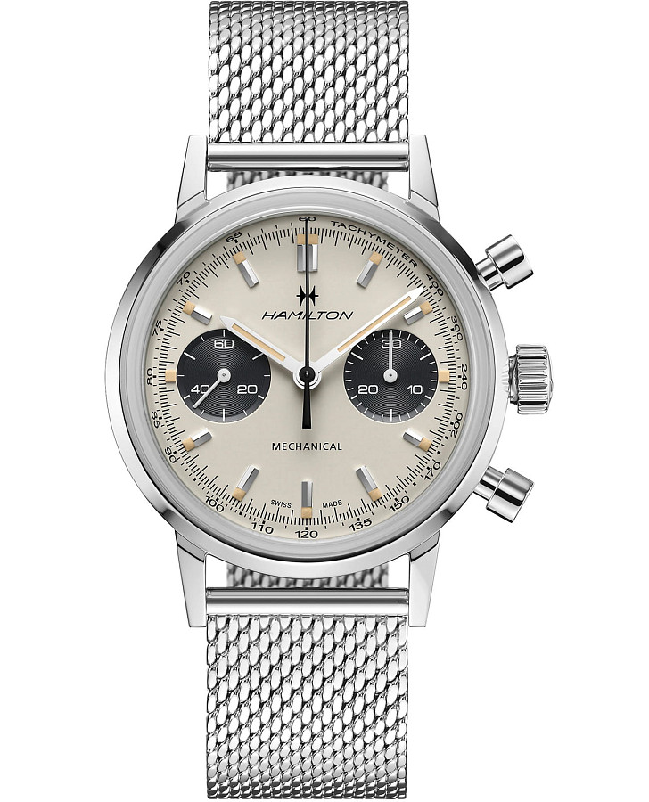 Часы Hamilton American Classic Intra-Matic Chronograph H H38429110 — мужские, бежевый