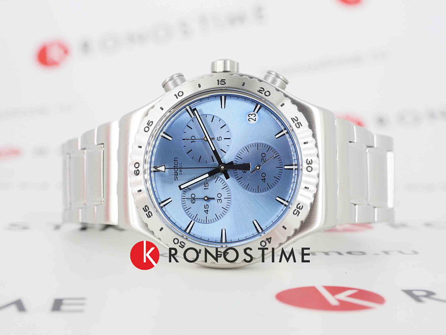 Часы Swatch I New Chrono YVS528G — кварцевые, сталь металл