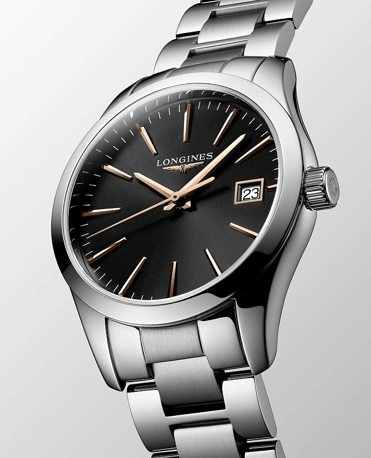 Часы Longines Conquest Classic L2.386.4.52.6 — женские, серебристый