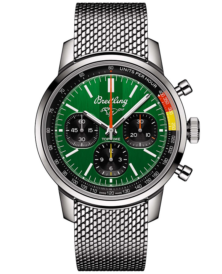 Часы Breitling Top Time B01 Ford Mustang AB01762A1L1A1 — мужские, зеленый