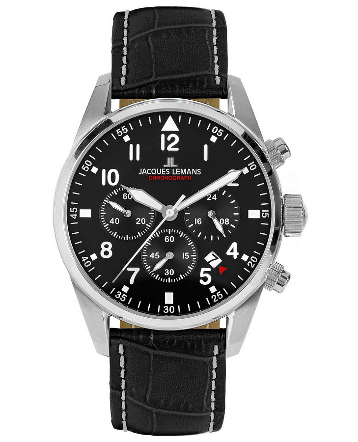 Часы Jacques Lemans 42-2A — мужские, черный