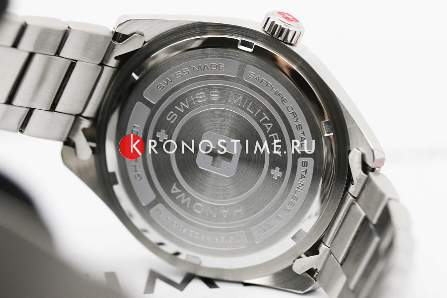 Часы Swiss Military Hanowa Roadrunner SMWGH2200101 — черный, сталь металл