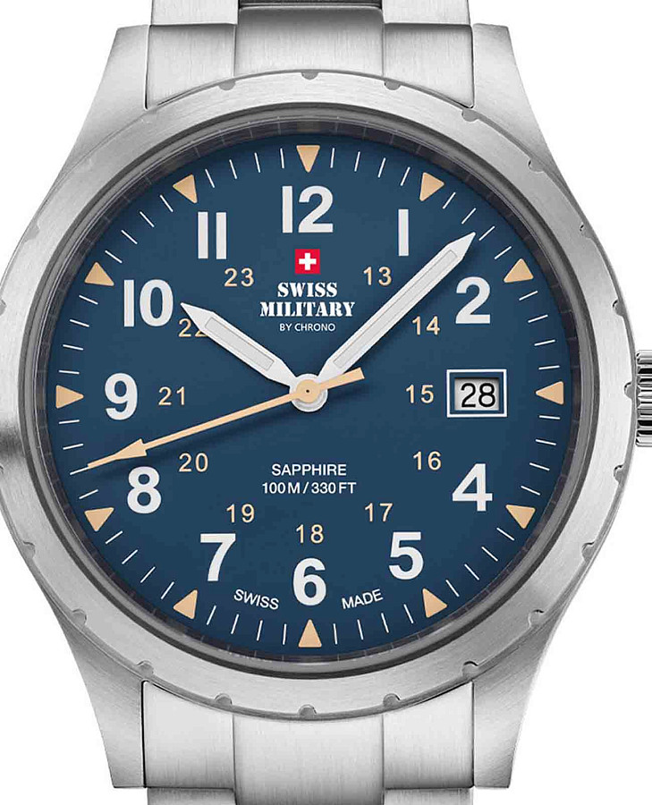Часы Swiss Military by Chrono Classic Army SM34108.03 — синий, металл сталь