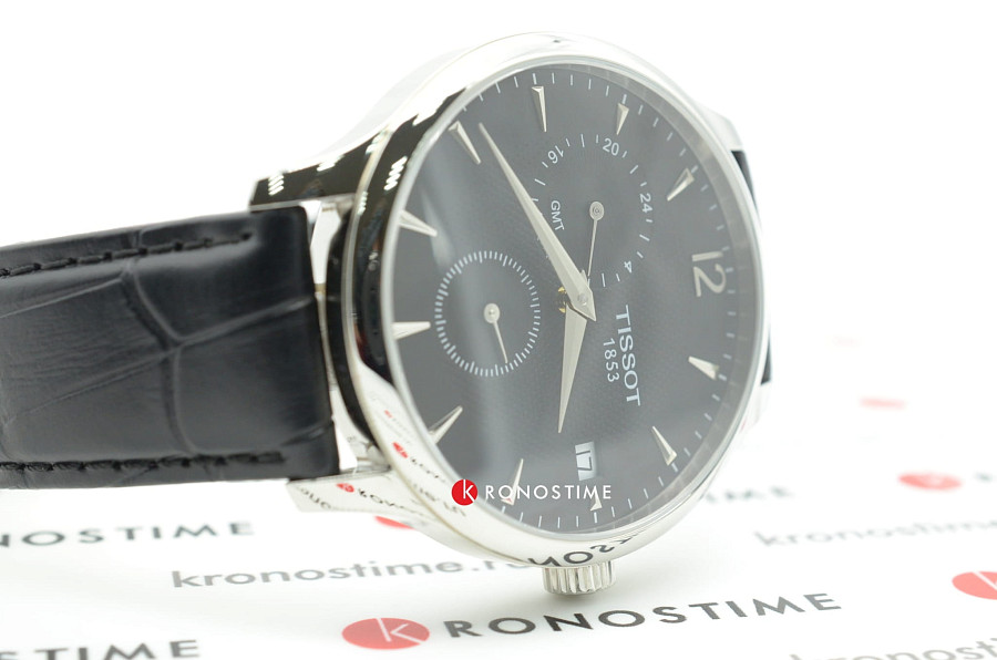 Часы Tissot Tradition GMT T063.639.16.057.00 — кварцевые, сталь металл