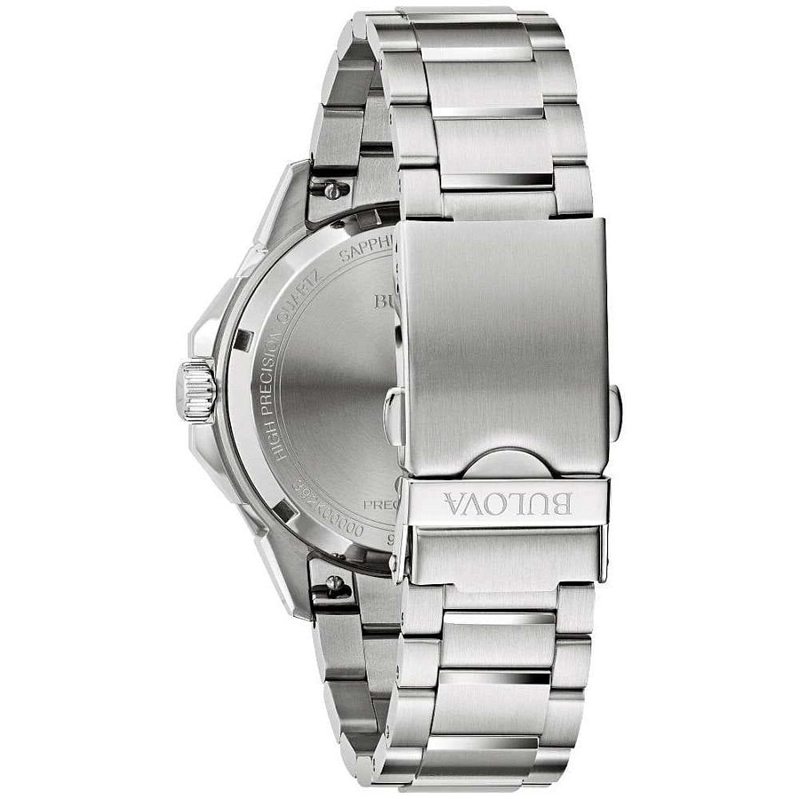 Часы Bulova Marine Star 96B426 — кварцевые, металл сталь
