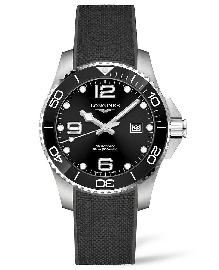 Часы Longines HydroConquest L3.782.4.56.9 — мужские, черный