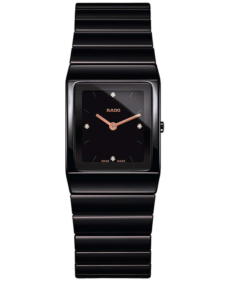 Часы Rado Ceramica Diamonds R21992702 — женские, коричневый