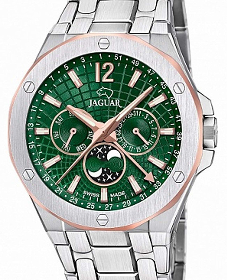Часы Jaguar Moonphase J1039/3 — кварцевые, металл сталь